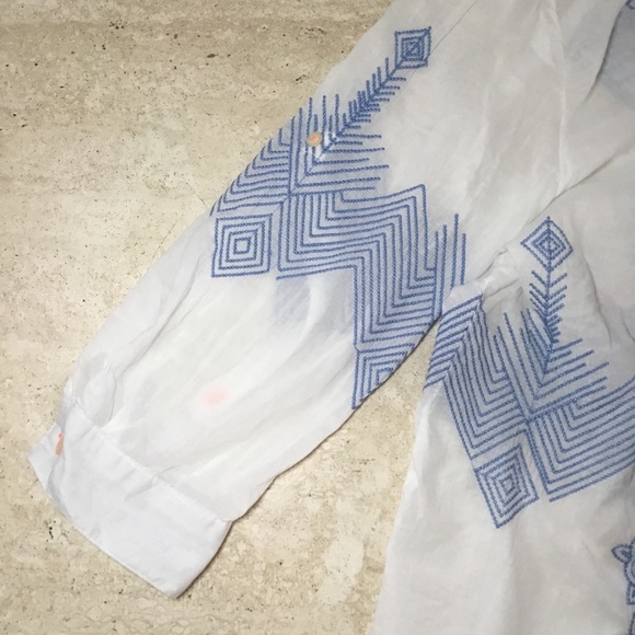 Johnny Was 3J Workshop Embroidered Button Down - S - Picture 6 of 9